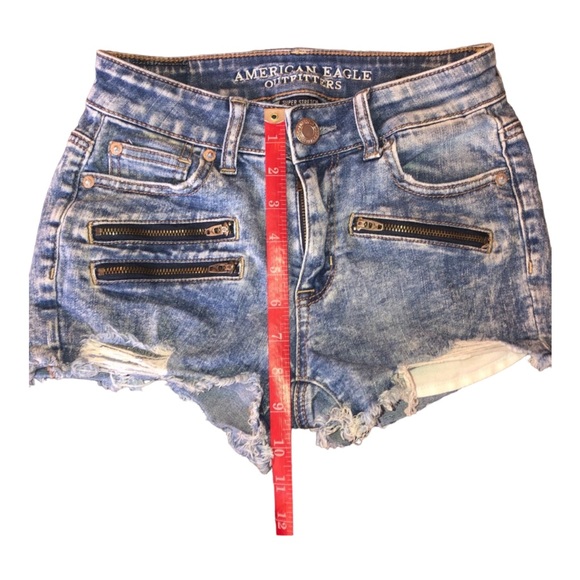 American Eagle Outfitters High Rise Shortie Super Stretch Size 0 - Picture 3 of 12